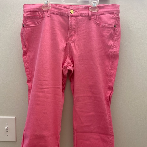 NY&Co Pink Crop Legging, Sz 12 - Picture 3 of 16